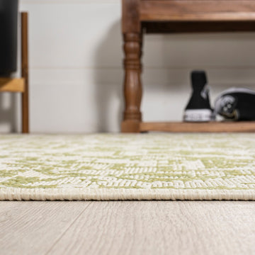 Estrella Bohemian Medallion Textured Weave Indoor/outdoor Runner Rug